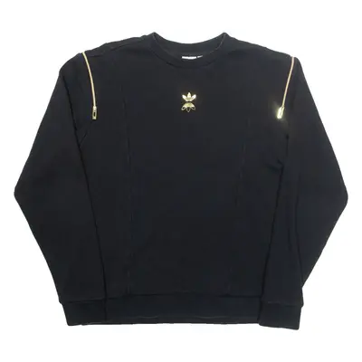 ADIDAS Womens Sweatshirt Black UK 10