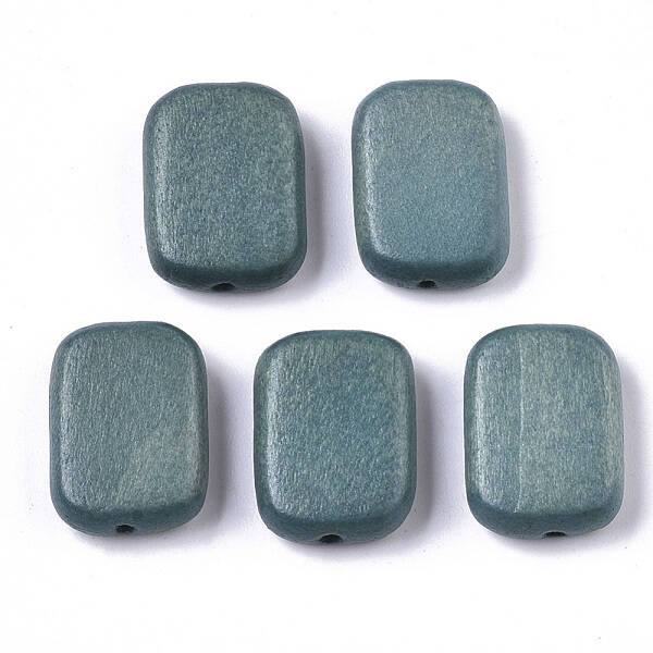 Painted Natural Wood Beads