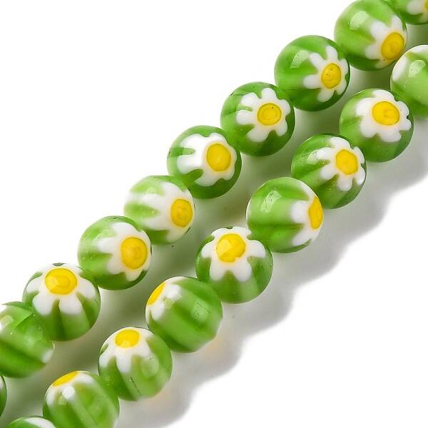 Handmade Millefiori Lampwork Beads Strands