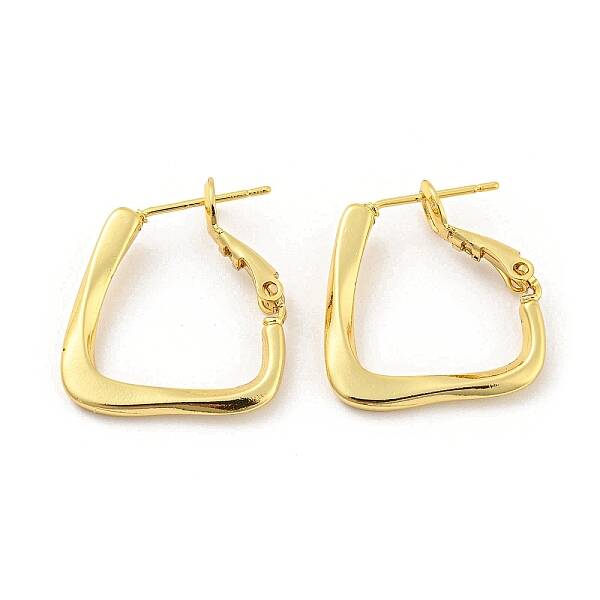 Rack Plating Brass Hoop Earrings for Women