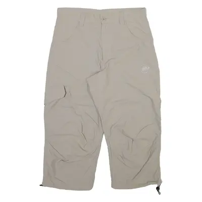 MAMMUT Three Quarters Mens Trousers Beige Relaxed Straight Nylon W30 L21