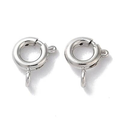 Rack Plating Brass Spring Ring Clasps