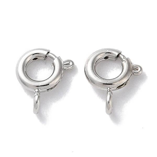 Rack Plating Brass Spring Ring Clasps
