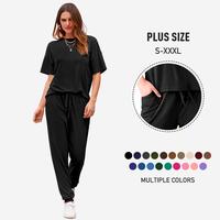 PrettyGarden Women's 2-Piece Set Summer Outfits S-XXXL Crew Neck Short Sleeve Tracksuit Jogger Set With Drawstring and Pocket...