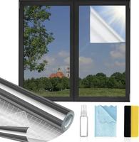 Window Privacy Film, One-Way Reflective Mirror for Daytime Home Office Use, Multiple Color Options, UV Sun Blocking, Heat Con...