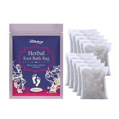 South Moon Herbal Foot Bath Bag Wormwood Extract Foot Soak Pack Gentle Care Foot Bath | Quantity: 2pcs