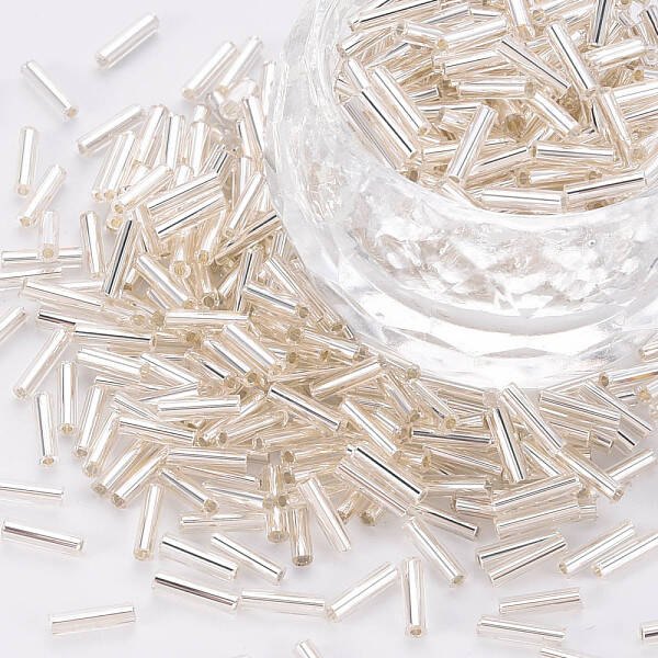 Plated Glass Bugle Beads