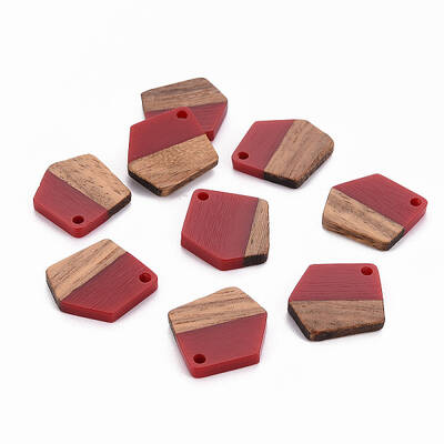 Transparent Resin & Walnut Wood Pendants