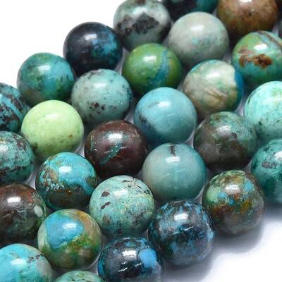 Natural Chrysocolla and Lapis Lazuli Beads Strands