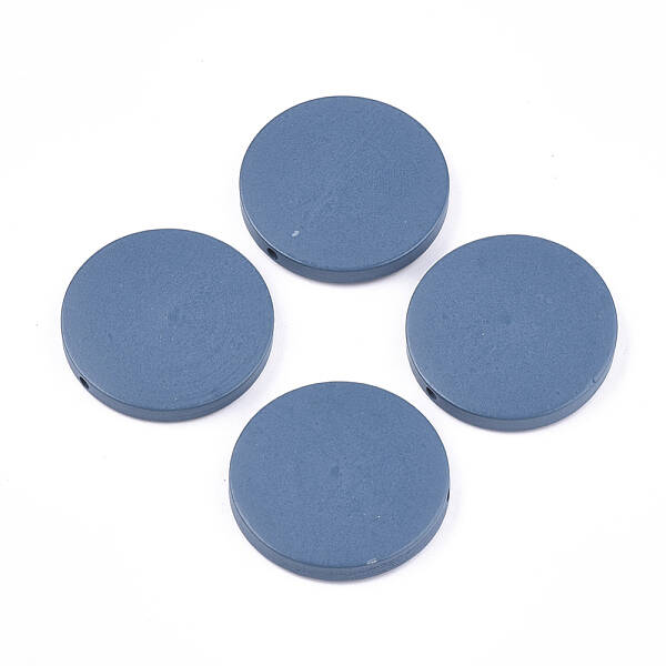 Painted Natural Wood Beads