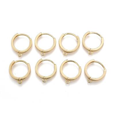 Brass Huggie Hoop Earring Findings