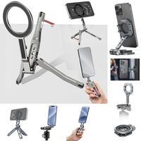 CAMOLO Magnetic Pocket Phone Tripod Foldable with Hook, MG-05G Phone Holder Compatiable with Magsafe for iPhone 16 15 14 13 1...