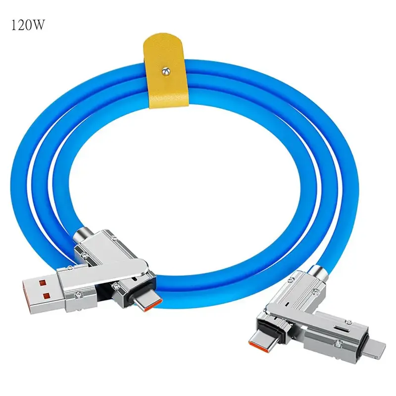 120W Fast Charging Data Cable, Flexible Type-C Charging Cable, Multi-ports Data Transmission Line