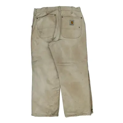 Carhartt Trousers - 32W 26L Beige Cotton