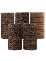 High Stretch Leopard Pattern Hair Tie, Rubber Bands, Fashion Elastics Hair Accessories for Women & Girls, Minimalist Scrunchi...