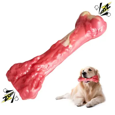 Pet Toy Bone Dog Molar Stick Bite Resistant Large Dog Molar Rubber Dog Chew Toy | style: Large