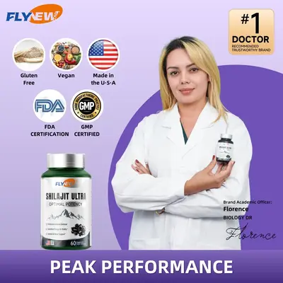 Flynew Optimal Potency Shilajit Ultra 60 Capsules Made in USA with Essential Minerals for Healthy Aging and Immune System Sup...