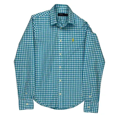 Ralph Lauren Checked Shirt - XS Blue Cotton