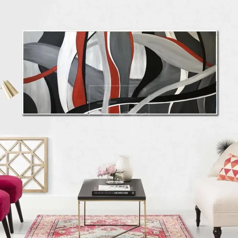 Extra Large Abstract Paintings On Canvas Original Gray Painting Lots Texture | SONG OF THE SEA