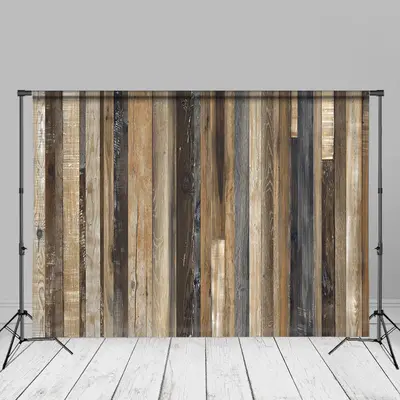 Brown Vertical Stripe Wood Texture Photo Backdrop - Aperturee