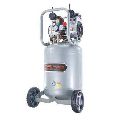 VEVOR 13 Gallon Air Compressor, 2HP 4.6 SCFM@90PSI Oil Free Air Compressor Tank, 66dB Ultra-Quiet Compressor for Tire Inflati...