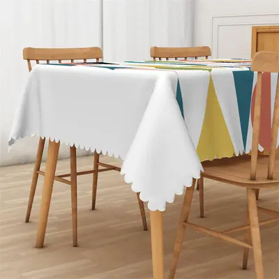 Colorful Abstract Triangle Oval Rectangle Tablecloth - Aperturee