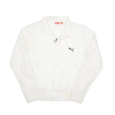 PUMA Bomber Jacket White Womens UK 14