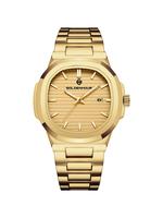 Fashion Watch for Couple, Simple Style Plain Color Wristwatch with Stainless Steel Strap, Trendy Watch for Business & Daily U...