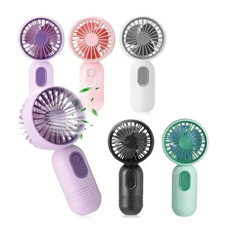 Portable Handheld Fan, USB Rechargeable Mini Fan with 3 Speed Setting, Multifunctional Fan for Makeup, Travel, Beach, Indoor ...