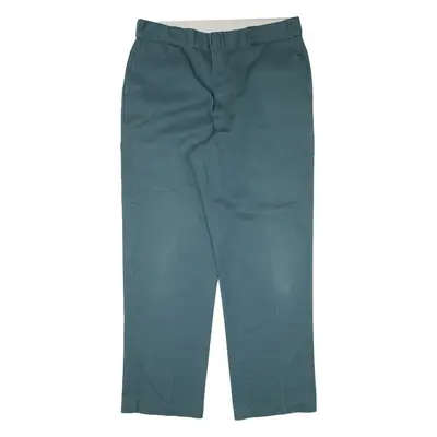 DICKIES Workwear Mens Trousers Blue Regular Straight W38 L32