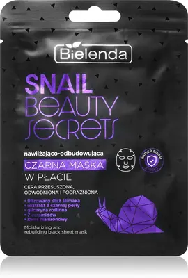 Bielenda Snail Beauty Secrets hydrating fabric face mask for dry and irritated skin