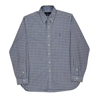Ralph Lauren Checked Shirt - Large Blue Cotton