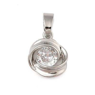 Brass Micro Pave Cubic Zirconia Pendants