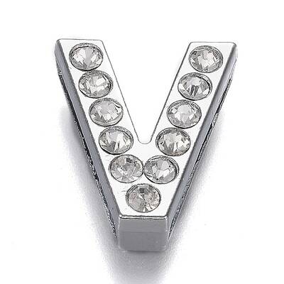 Alloy Letter Slide Charms