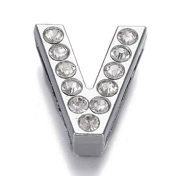 Alloy Letter Slide Charms
