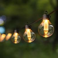Partphoner Solar String Lights 46/92FT: 56 Shatterproof Bulbs, 4 Modes - Solar-Powered LED for Patio, Yard, Tent, Party & Caf...