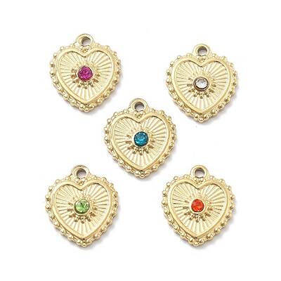 304 Stainless Steel Rhinestone Pendants