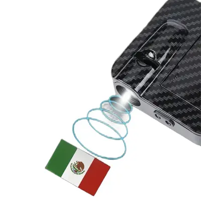 Mexico Flag LED Lights for Auto Door Open - Set of 2, Battery Powered