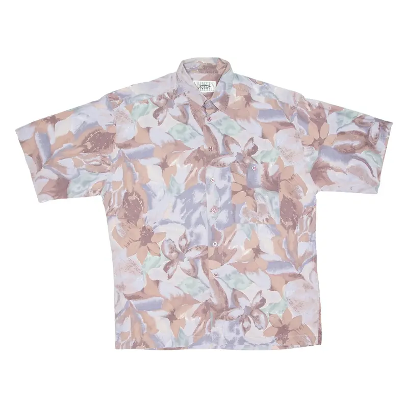 SHIRTS Mens Shirt Purple Crazy Pattern M