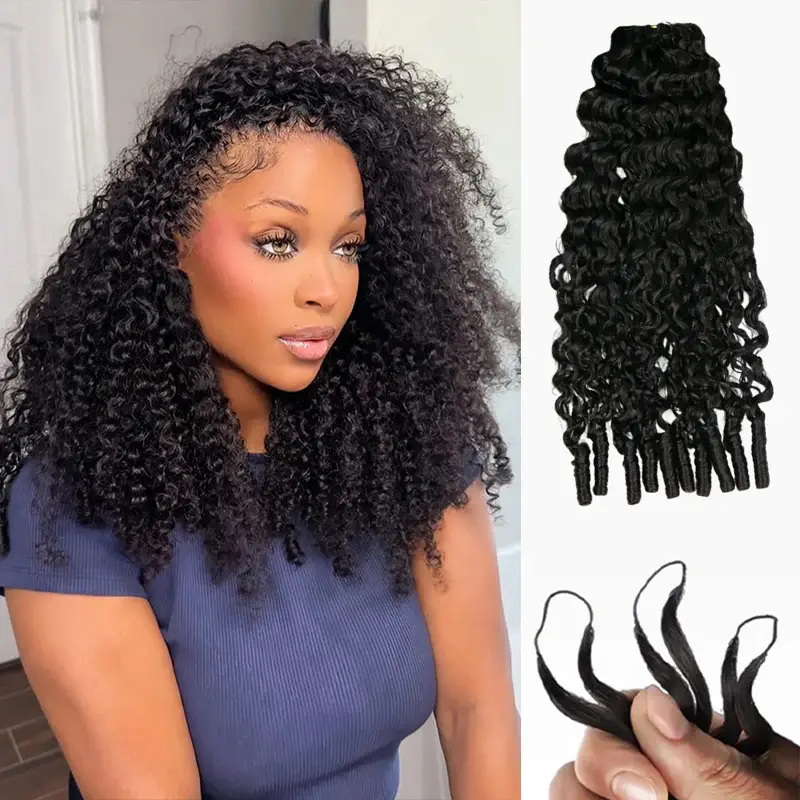 Burmese Curly Crochet Hair Extension Pre-Separated Feather Soft