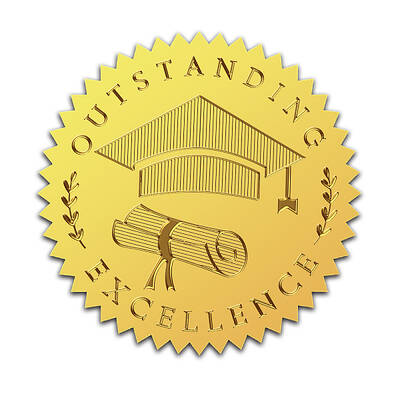 Self Adhesive Gold Foil Embossed Stickers