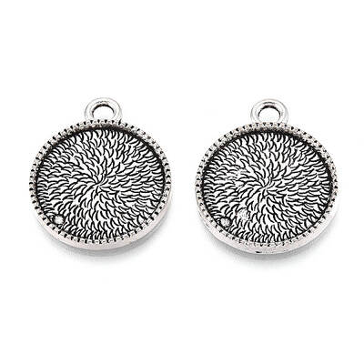 Tibetan Style Alloy Pendant Cabochon Settings