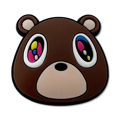 Graduation Bear Face Shoe Charm