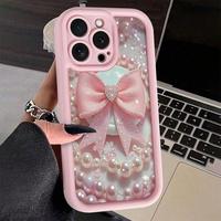 Bowknot Design Phone Case, Pink Anti-drop Cellphone Protective Fancy Case, Total Protective Shockproof Mobile Phone Cover for...