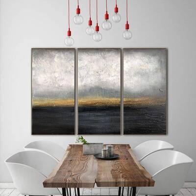 Ocean Paintings On Canvas Seascape Paintings Extra Large Wall Artwork Abstract Sunset Paintings Modern Wall Art for Hotel Int...
