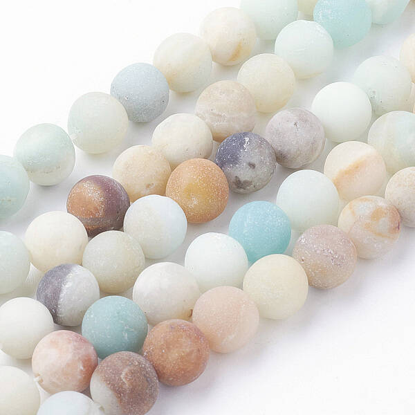 Natural Flower Amazonite Bead Strands