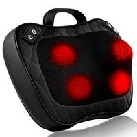 Neck Back & Lower Back Massager with Heat | Shiatsu Heated Pillow Massager | Pain Relief | Deep Tissue