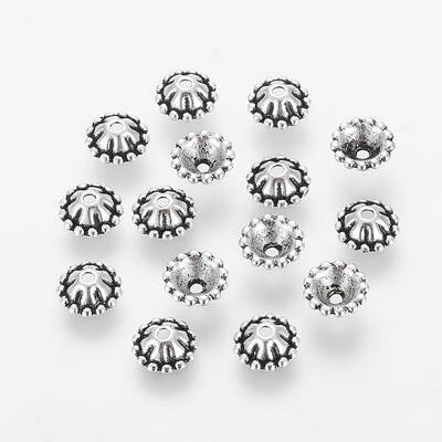 Tibetan Style Alloy Bead Caps