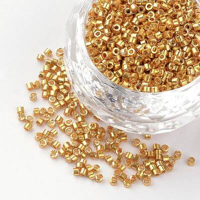 Plated Glass Bugle Beads