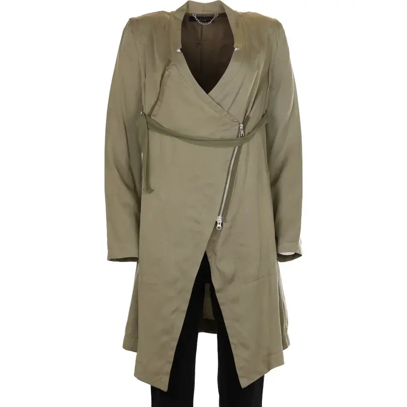 Twin Set Simona Barbieri Jacket - Medium Khaki Lyocell